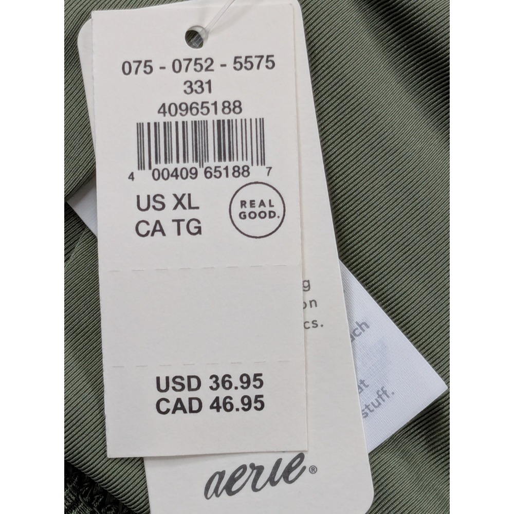 Aerie Real Good Ribbed Halter Bikini Set Olive Green XL 075-1753-3524 - Picture 12 of 15